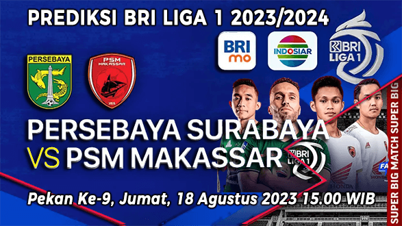 Prediksi Persebaya vs PSM Makassar pada Pekan ke-9 BRI Liga 1 2023-2024, 18 Agustus 2023